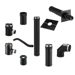 Raccordement Avec Sortie Horizontale POUJOULAT Pour Poêles à Granulés étanches - Kit Complet (zone 3)