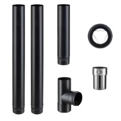 Kit Raccordement Départ Plafond Poêle à Granule Ø 80 Mm