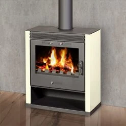 Poêle à Bois - BELLEZA RUBIN Ivoire - 13kW -MODERNA Soldes Magasin b rubin blanc 1
