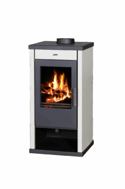 Poêle à Bois - BELLEZA VANESSA LUX IVOIRE - 9 KW -MODERNA Soldes Magasin b vanessa lux ivoire 1