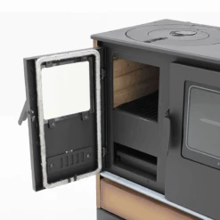 Cuisinière à Bois - BELLEZA Comera Luxe Beige - 7 KW -MODERNA Soldes Magasin belleza comera luxe 4020 5