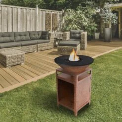 Brasero Plancha Haut CORTEN - Diamètre 60cm