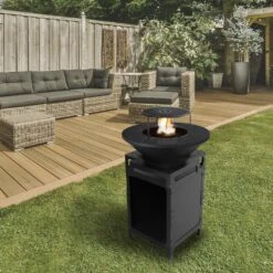 Réhausse Grille Brasero - Diamètre 60cm -MODERNA Soldes Magasin brasero clever haut 600 noir et corten grille haute