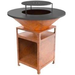 Brasero Plancha Haut CORTEN - Diamètre 1m -MODERNA Soldes Magasin clever bp1000c