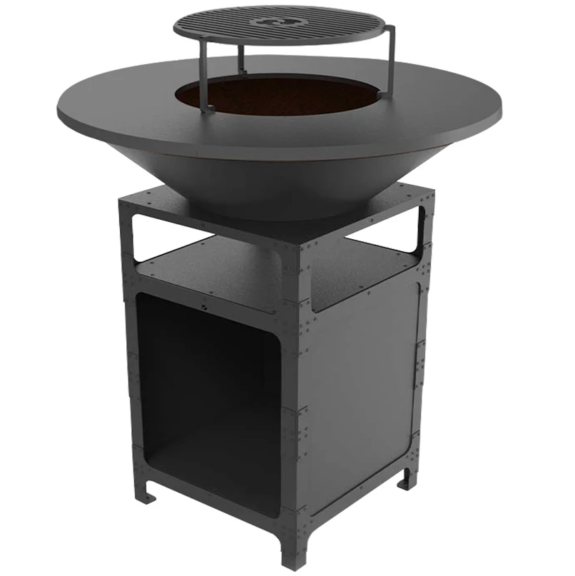 Brasero Plancha Haut NOIR - Diamètre 1m 4 Brasero Plancha Haut NOIR - Diamètre 1m – Image 2