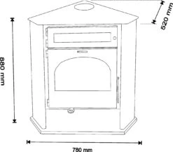 Poêle à Bois D'angle Avec Four - JUAN PANADERO R2 HORNO - 8 Kw -MODERNA Soldes Magasin dimensiones r2 horno plus