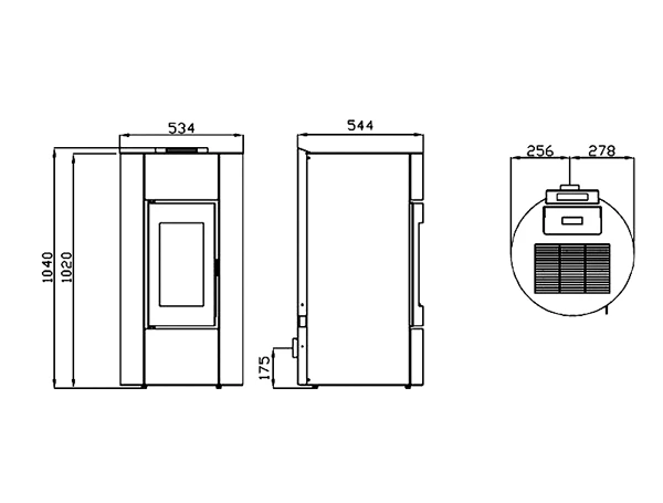 Poêle à Granulés Etanche - EMAFLAM ALBA Bordeaux - 11.4 KW 9 Poêle à Granulés Etanche - EMAFLAM ALBA Bordeaux - 11.4 KW – Image 7