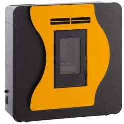 Poêle à Granulés Etanche EMAFLAM LUNA 6 KW Rouge Sans Pied Sans Wifi -MODERNA Soldes Magasin emaflam luna 8 1