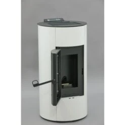 Pack Promo : Poêle à  Granulés Etanche Avec Kit Ventouse - EMAFLAM ALBA Blanc - 11.4 KW -MODERNA Soldes Magasin emaflam pack alba blanc kit ventouse 3