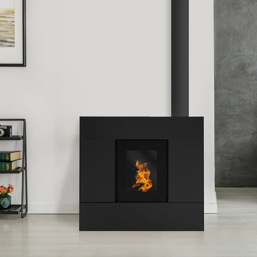 Poêle à Granulés Etanche EMAFLAM SYLA 9 KW Noir 3 Poêle à Granulés Etanche EMAFLAM SYLA 9 KW Noir