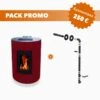 Pack Promo : Poêle à  Granulés Etanche Canalisable Avec Kit Ventouse - EMAFLAM NOVA Bordeaux - 11.4 KW