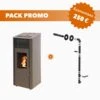 Pack Promo : Poêle à Granulés Etanche Connecté EMAFLAM REVA 9 KW Noir + Kit Ventouse -MODERNA Soldes Magasin fp image kit ventouse reva noir