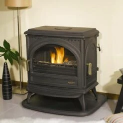 Poêle à Bois 8kW Peint Anthracite PETIT CARVIN - GODIN