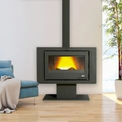 Poêle à bois Fonte GODIN MOURIEZ 14Kw Anthracite - 373147