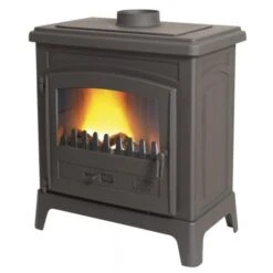 Poêle à Bois 10 KW Peint Anthracite FONTEVAL - GODIN - 389143 -MODERNA Soldes Magasin godin 389143 2