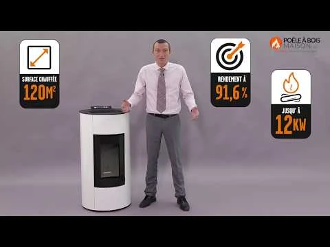 Poêle à Granulés Etanche - EMAFLAM ALBA Blanc - 11.4 KW 11 Poêle à Granulés Etanche - EMAFLAM ALBA Blanc - 11.4 KW – Image 9