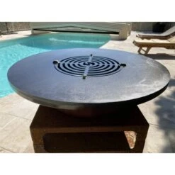 Brasero Plancha Haut CORTEN - Diamètre 60cm -MODERNA Soldes Magasin image 2