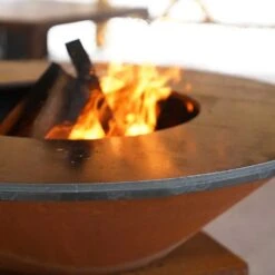 Brasero Plancha Haut CORTEN - Diamètre 1m -MODERNA Soldes Magasin image 4 1