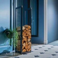 Range-bûches - KLUB - NOIR - DIXNEUF -MODERNA Soldes Magasin mis range buche klub