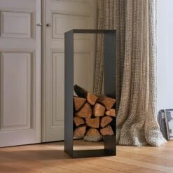 Range-bûches - NEWTON - NOIR - DIXNEUF -MODERNA Soldes Magasin mis range buche newton noir