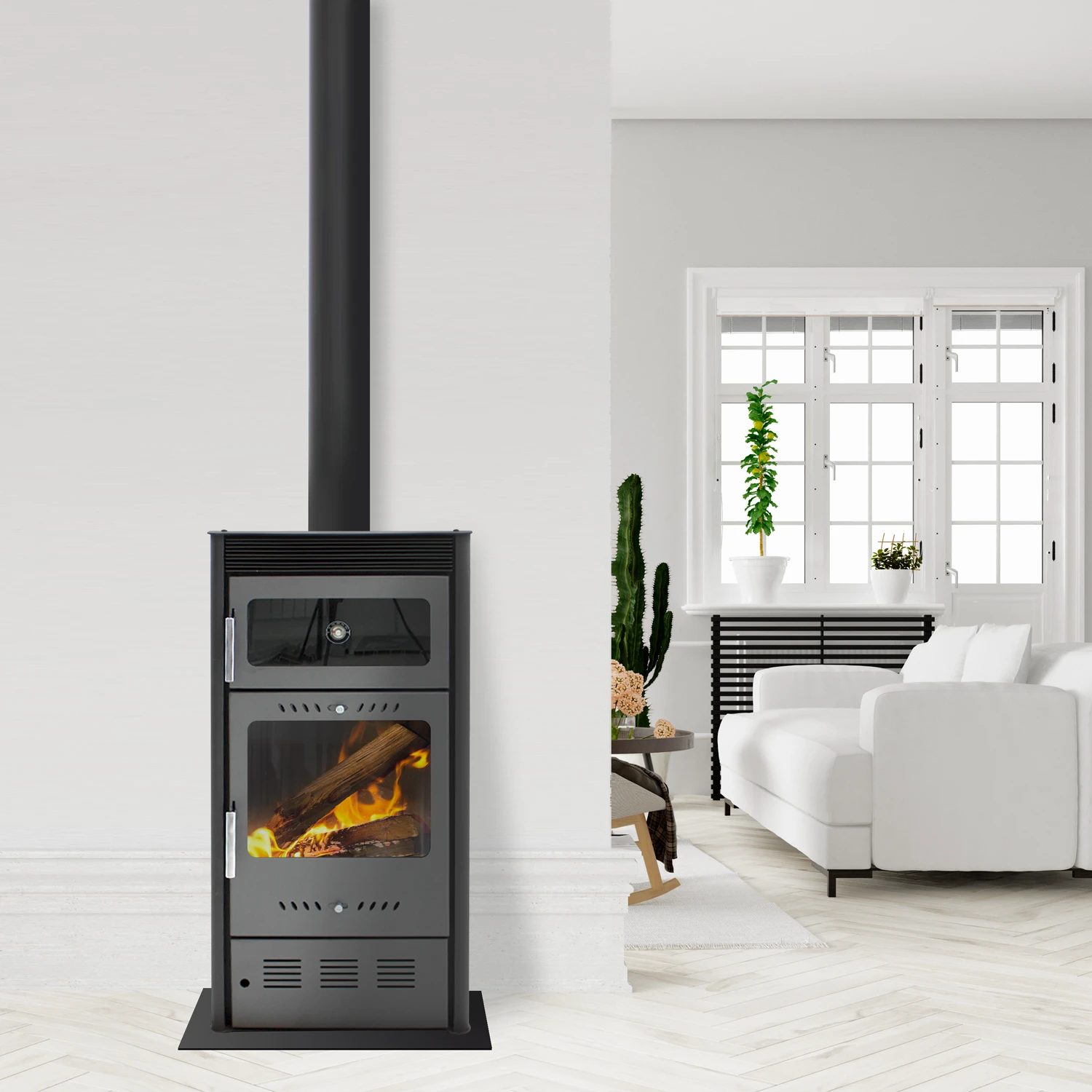 Poêle à Bois Avec Four - MODERNA Horno Luxe Gris - 10 KW 10 Poêle à Bois Avec Four - MODERNA Horno Luxe Gris - 10 KW – Image 8