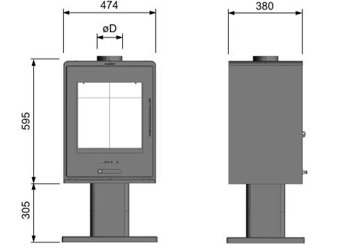 Poêle à Bois - MODERNA SLIM LUXE - 6.5kW 5 Poêle à Bois - MODERNA SLIM LUXE - 6.5kW – Image 3