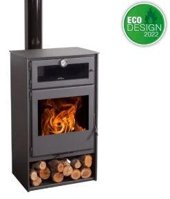 Poêle à Bois Avec Four - JUAN PANADERO NICE Titanium - 8KW 10 Poêle à Bois Avec Four - JUAN PANADERO NICE Titanium - 8KW -MODERNA Soldes Magasin nice 570 s