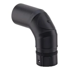 Coude à Segment 90° Avec Trappe De Visite émaillé POUJOULAT Noir Mat Ø 80 Mm