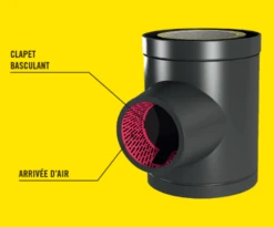 Té Régulateur POUJOULAT Régul'art émaillé Noir Diamètre 130 Mm -MODERNA Soldes Magasin poujoulat 56130981 3