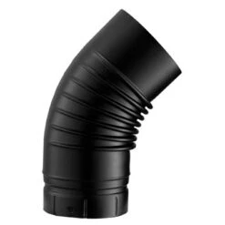 Coude émaillé Noir Mat 45° Ø180 Mm – Poujoulat – 58180921