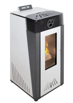 Poêle à Granulés - EMAFLAM DIAMA Blanc - 6kW