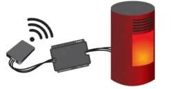 Poêle à Granulés Etanche WiFi - EMAFLAM DALA Noir - 7,92 KW -MODERNA Soldes Magasin winet.emaflam dala aw